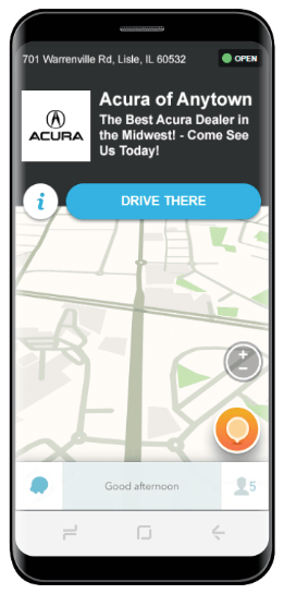 Waze Zero Speed Takeover ad displayed on mobile screen